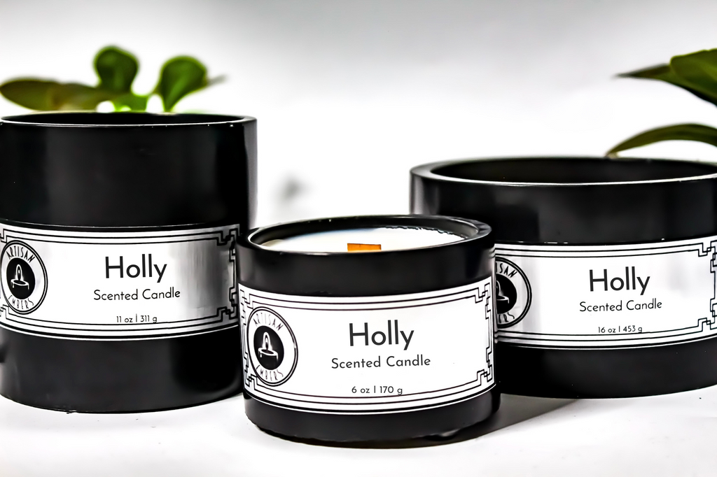Holly Candle